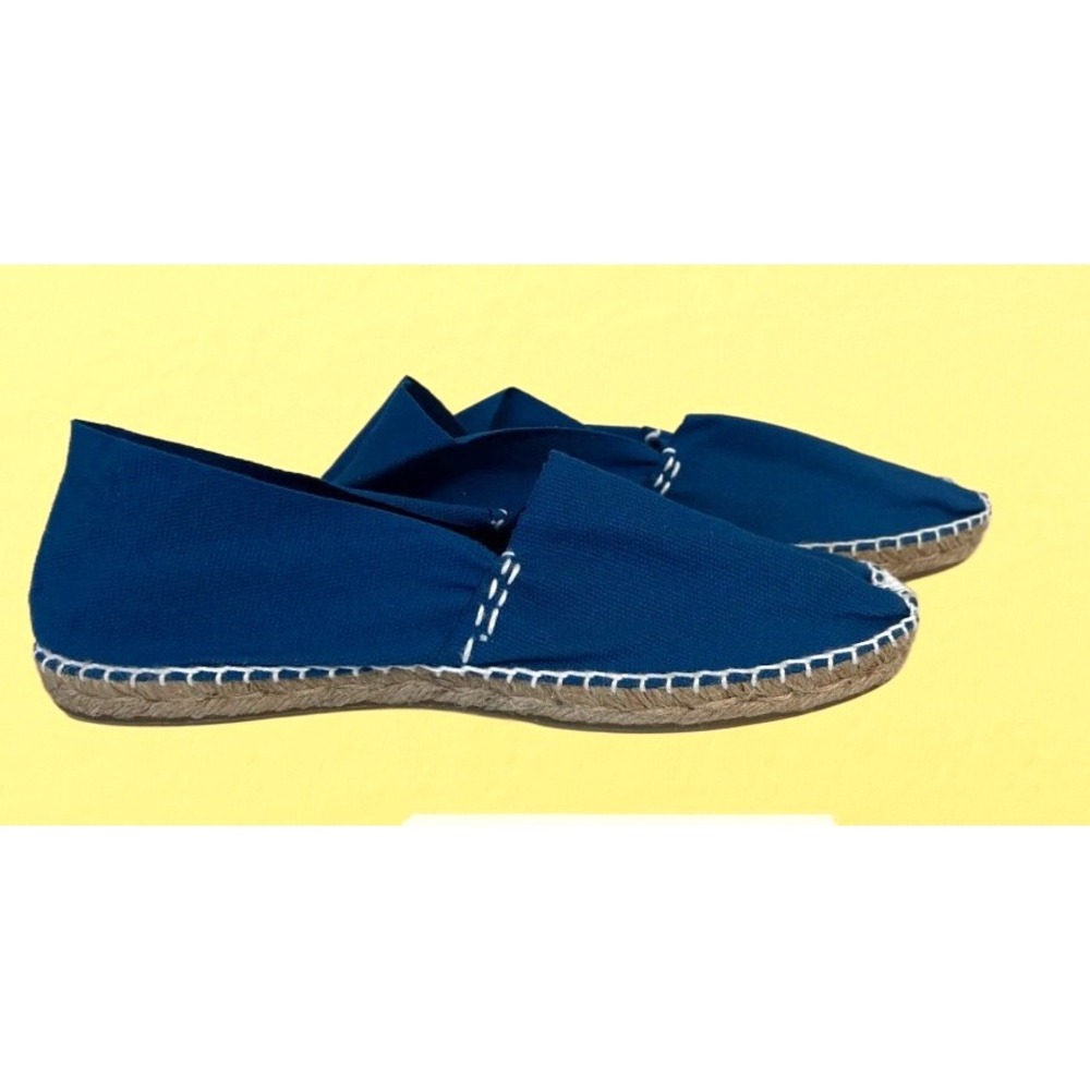 New Artesania Espadrilles Hand Made Shoe Slip on Loafer Blue Mde Spain Size 7 38